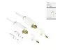 Preview: Toslink Kabel, 4mm Durchmesser, HQ Stecker, Monaco Range, + 2 Adapter auf mini Toslink, weiß, DINIC Box mit Euroloch, Länge 5,00m